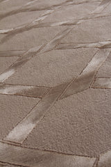 Exquisite Rugs Metro Velvet Hand Knotted Wool/Viscose in 3297 Beige 4' x 6' Area Rug
