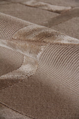 Exquisite Rugs Metro Velvet Hand Knotted Wool/Viscose in 3297 Beige 4' x 6' Area Rug