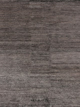 Exquisite Rugs Crush Hand Knotted Bamboo Silk in 3298 Charcoal/Gray 6' x 9' Area Rug