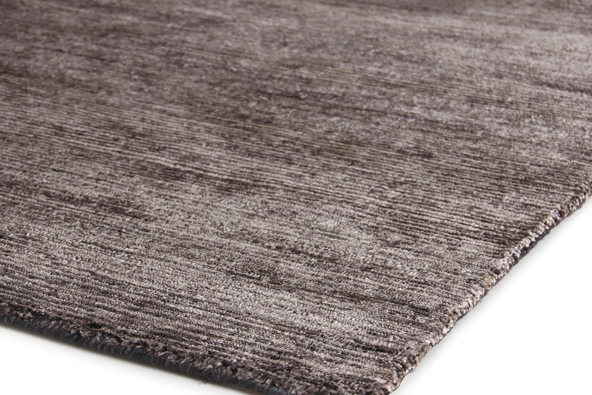 Exquisite Rugs Crush Hand Knotted Bamboo Silk in 3298 Charcoal/Gray 8' x 10' Area Rug