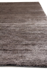 Exquisite Rugs Crush Hand Knotted Bamboo Silk in 3298 Charcoal/Gray 8' x 10' Area Rug