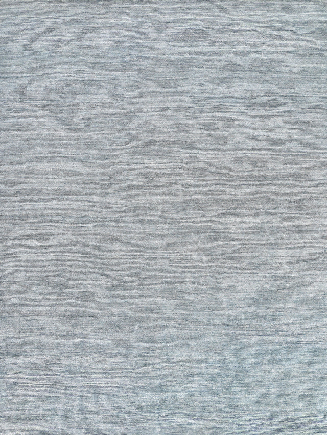 Exquisite Rugs Crush Hand Knotted Bamboo Silk in 3299 Aqua/Dark Aqua 9' x 12' Area Rug