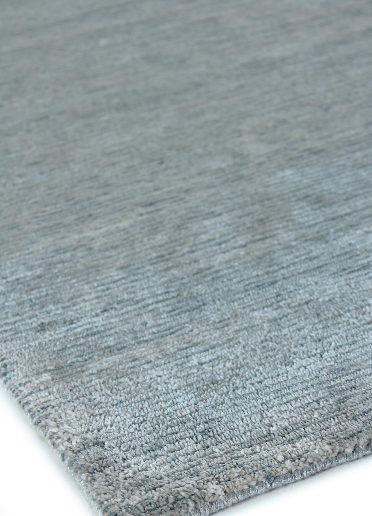 Exquisite Rugs Crush Hand Knotted Bamboo Silk in 3299 Aqua/Dark Aqua 9' x 12' Area Rug