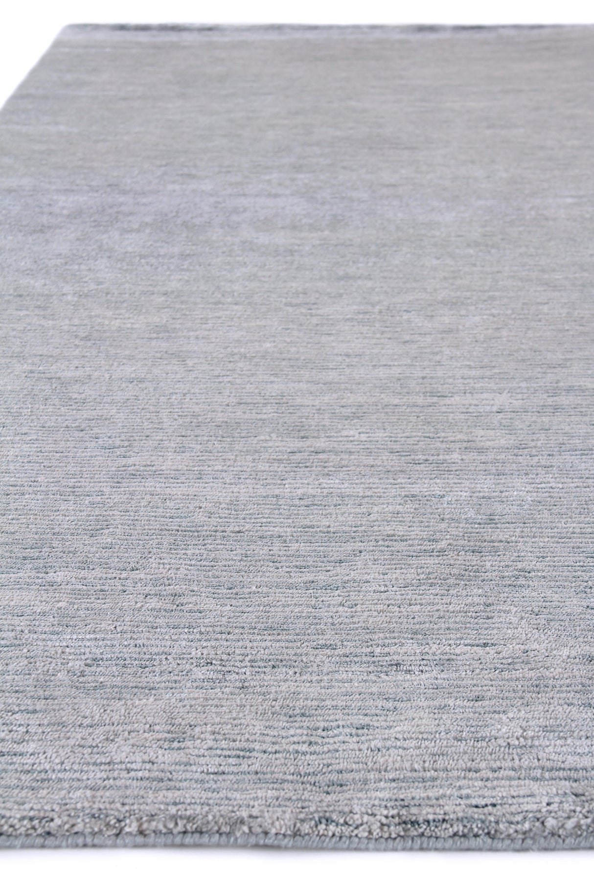 Exquisite Rugs Crush Hand Knotted Bamboo Silk in 3299 Aqua/Dark Aqua 9' x 12' Area Rug