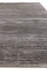 Exquisite Rugs Crush Hand Knotted Bamboo Silk in 3301 Silver/Dark Silver 8' x 10' Area Rug