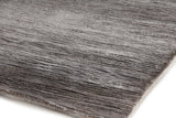 Exquisite Rugs Crush Hand Knotted Bamboo Silk in 3301 Silver/Dark Silver 8' x 10' Area Rug