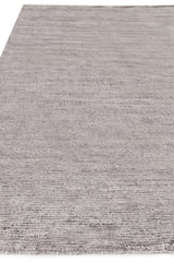 Exquisite Rugs Crush Hand Knotted Bamboo Silk in 3302 Dark Silver/Silver 8' x 10' Area Rug
