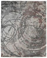 Exquisite Rugs Koda Hand Loomed Bamboo Silk in 3330 Copper/Charcoal 10' x 14' Area Rug