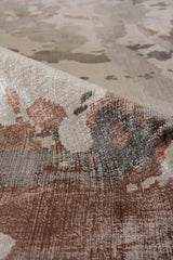 Exquisite Rugs Koda Hand Loomed Bamboo Silk in 3330 Copper/Charcoal 10' x 14' Area Rug