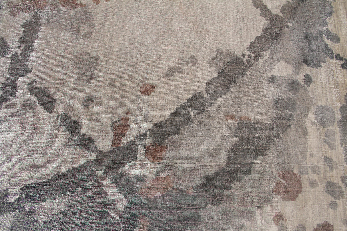 Exquisite Rugs Koda Hand Loomed Bamboo Silk in 3330 Copper/Charcoal 10' x 14' Area Rug