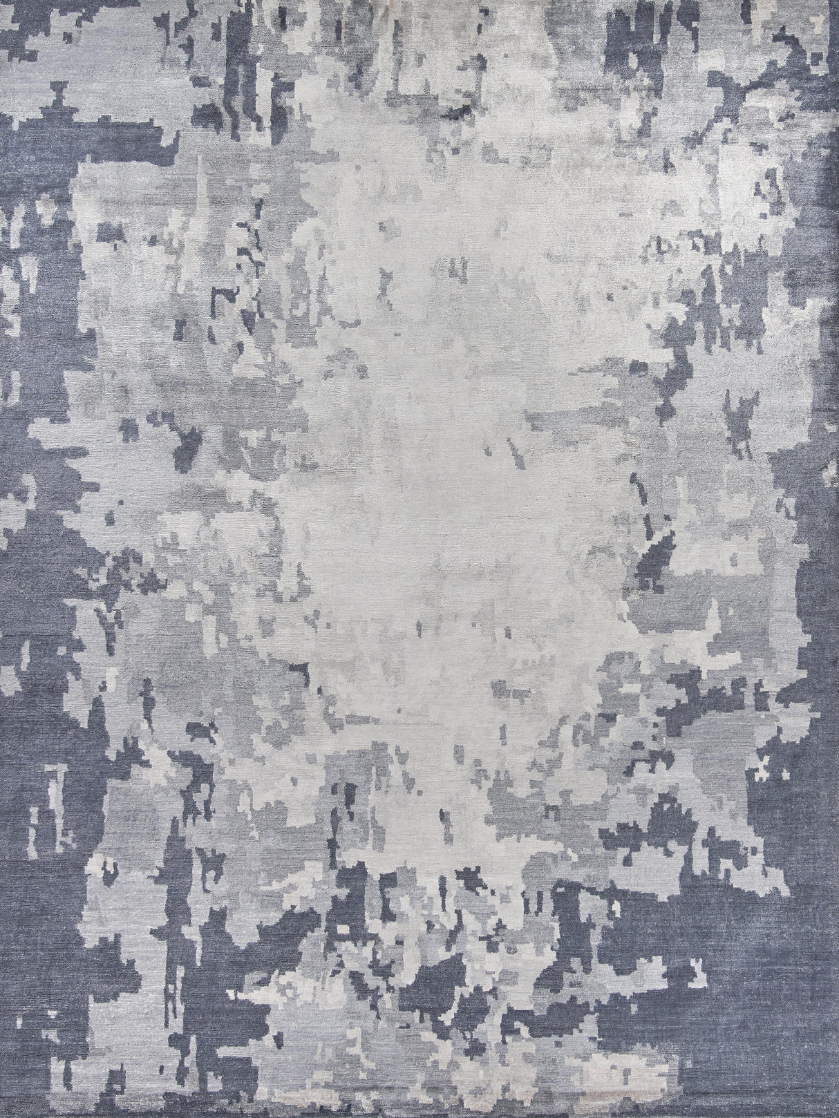 Exquisite Rugs Bamboo Silk Hand Knotted Bamboo Silk in 3341 Blue/Gray 6' x 9' Area Rug
