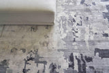 Exquisite Rugs Bamboo Silk Hand Knotted Bamboo Silk in 3341 Blue/Gray 6' x 9' Area Rug