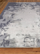 Exquisite Rugs Bamboo Silk Hand Knotted Bamboo Silk in 3341 Blue/Gray 6' x 9' Area Rug
