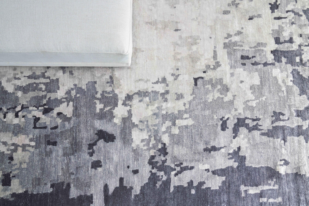 Exquisite Rugs Bamboo Silk Hand Knotted Bamboo Silk in 3341 Blue/Gray 6' x 9' Area Rug
