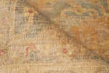 Exquisite Rugs Antique Weave Oushak Hand Knotted New Zealand Wool in 3344 Light Blue/Gold 14' x 18' Area Rug