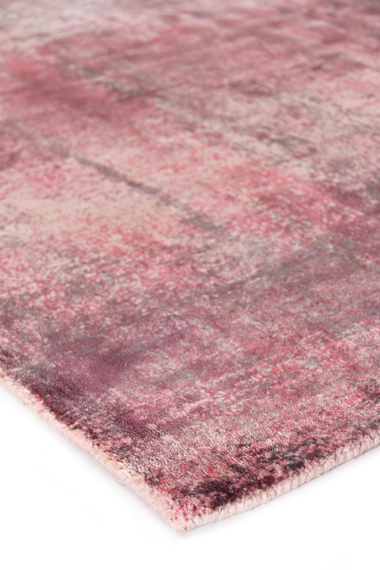 Exquisite Rugs Koda Hand Loomed Bamboo Silk in 3351 Pink 9' x 12' Area Rug