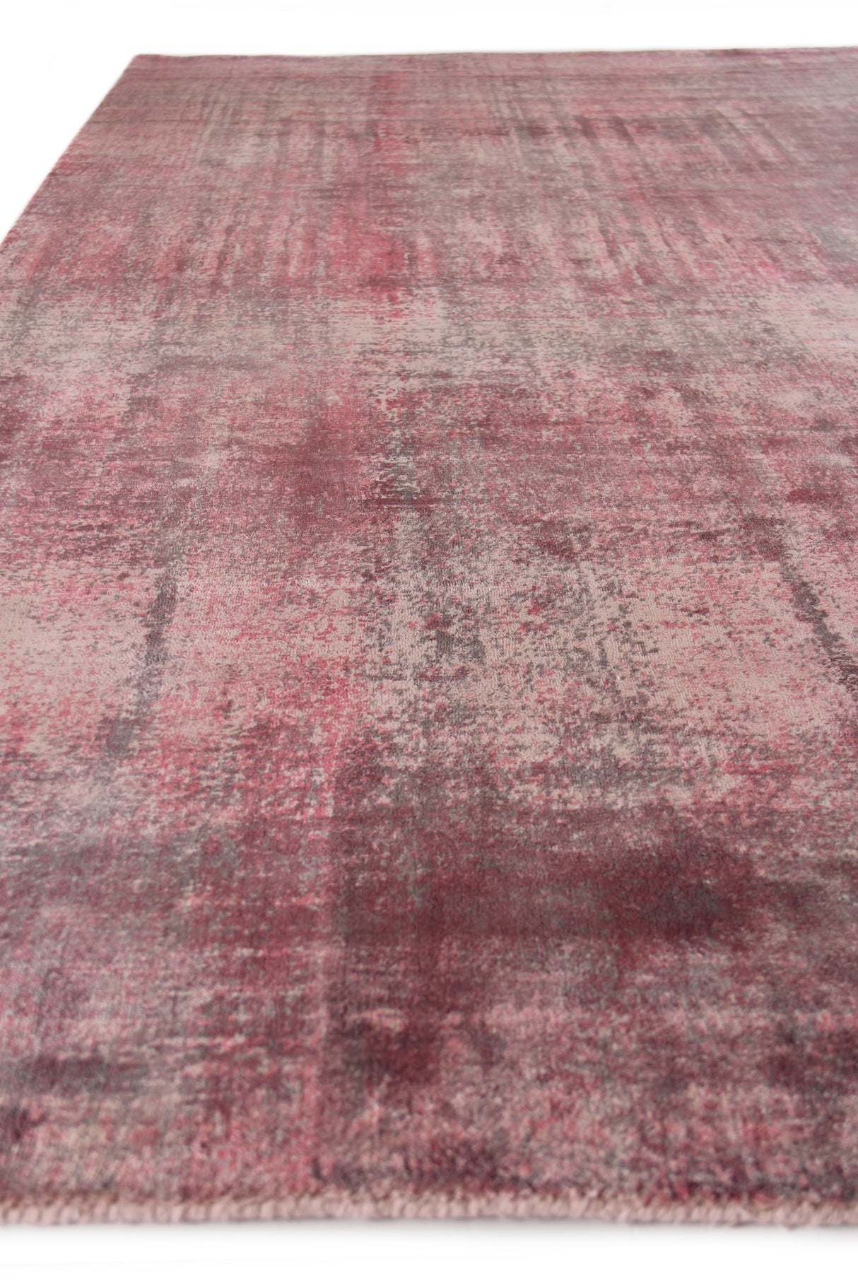 Exquisite Rugs Koda Hand Loomed Bamboo Silk in 3351 Pink 9' x 12' Area Rug