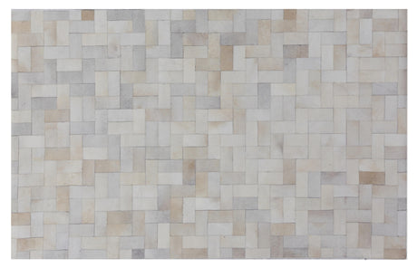 Exquisite Rugs Natural Hide Handmade Leather Hide in 3354 Ivory/Multi 10' x 13' Area Rug
