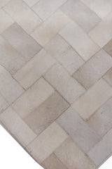 Exquisite Rugs Natural Hide Handmade Leather Hide in 3354 Ivory/Multi 10' x 13' Area Rug