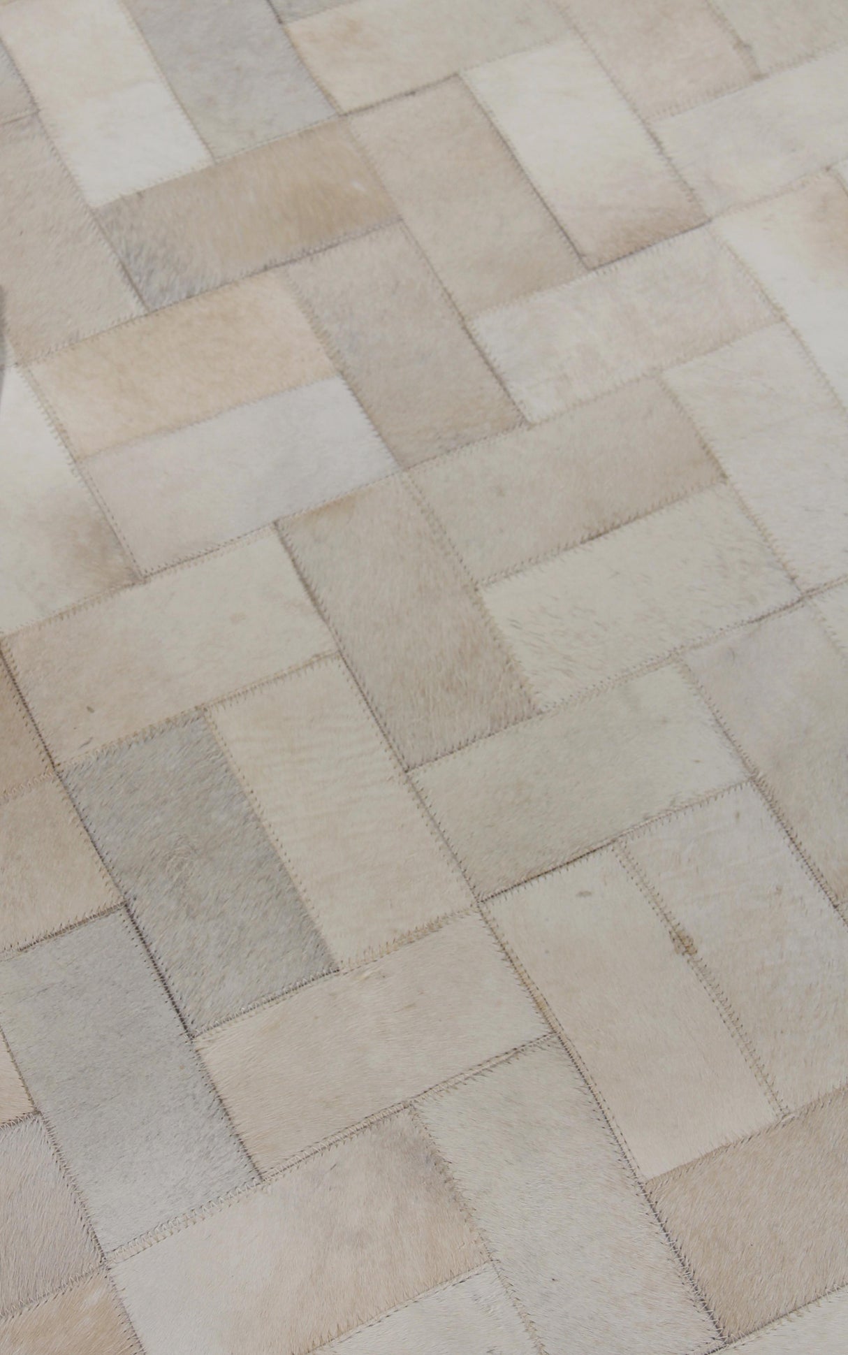 Exquisite Rugs Natural Hide Handmade Leather Hide in 3354 Ivory/Multi 10' x 13' Area Rug