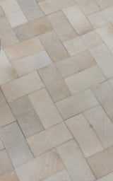 Exquisite Rugs Natural Hide Handmade Leather Hide in 3354 Ivory/Multi 10' x 13' Area Rug