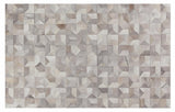 Exquisite Rugs Natural Hide Handmade Leather Hide in 3355 Gray/Multi 5' x 8' Area Rug