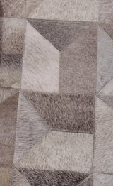 Exquisite Rugs Natural Hide Handmade Leather Hide in 3355 Gray/Multi 5' x 8' Area Rug