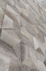 Exquisite Rugs Natural Hide Handmade Leather Hide in 3355 Gray/Multi 5' x 8' Area Rug