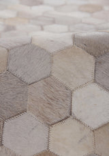 Exquisite Rugs Natural Hide Handmade Leather Hide in 3358 Ivory/Multi 8' x 11' Area Rug