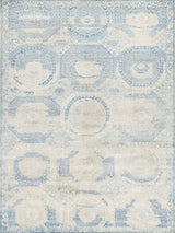 Exquisite Rugs Fine Mamluk Hand Knotted Bamboo Silk in 3371 Blue 6' x 9' Area Rug
