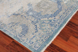 Exquisite Rugs Fine Mamluk Hand Knotted Bamboo Silk in 3371 Blue 6' x 9' Area Rug