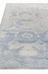 Exquisite Rugs Fine Mamluk Hand Knotted Bamboo Silk in 3371 Blue 8' x 10' Area Rug