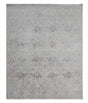 Exquisite Rugs Beverly Hand Knotted Wool/Bamboo Silk in 3373 Light Blue/Gray 10' x 14' Area Rug