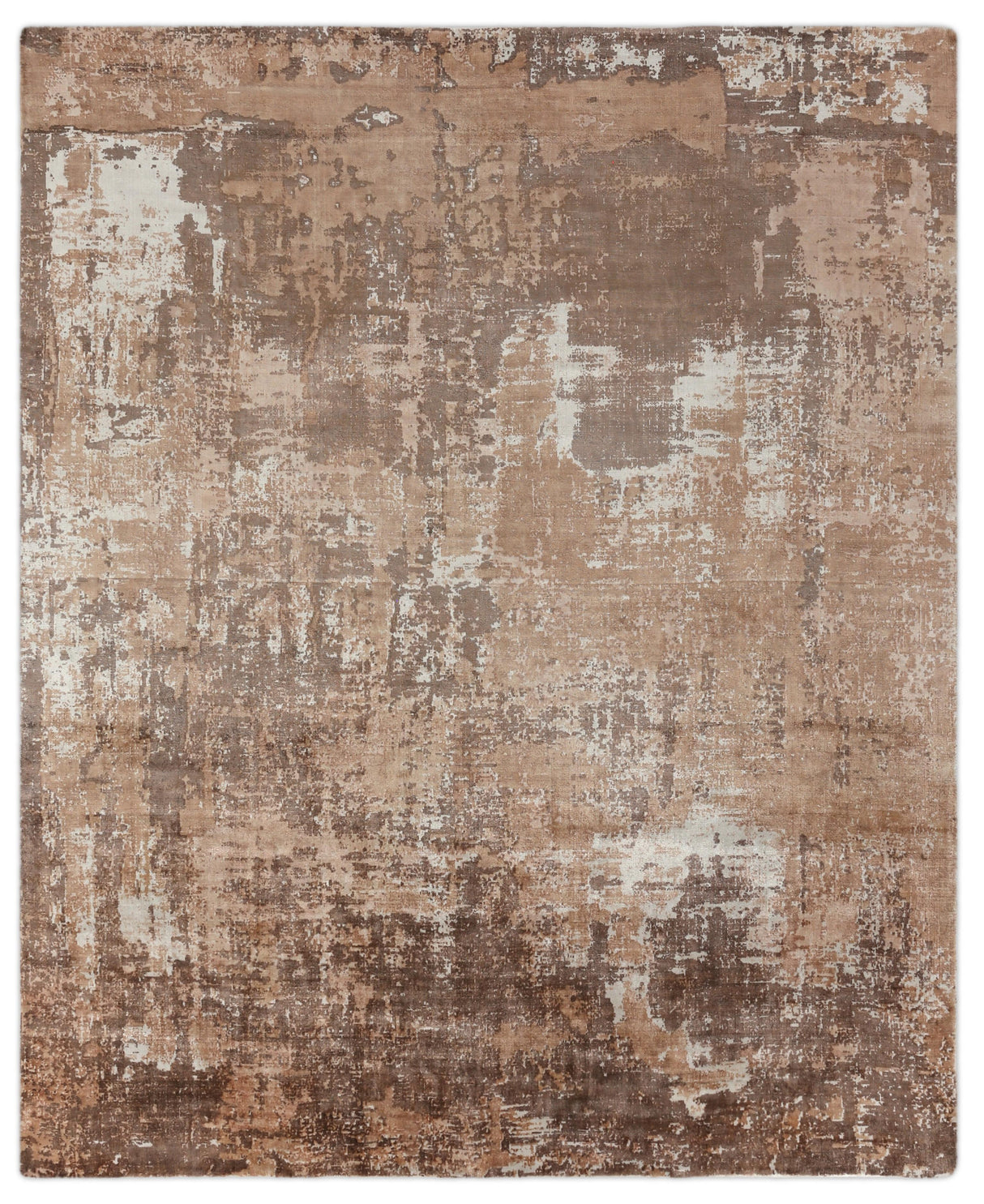 Exquisite Rugs Koda Hand Loomed Bamboo Silk in 3378 Beige/Ivory 9' x 12' Area Rug