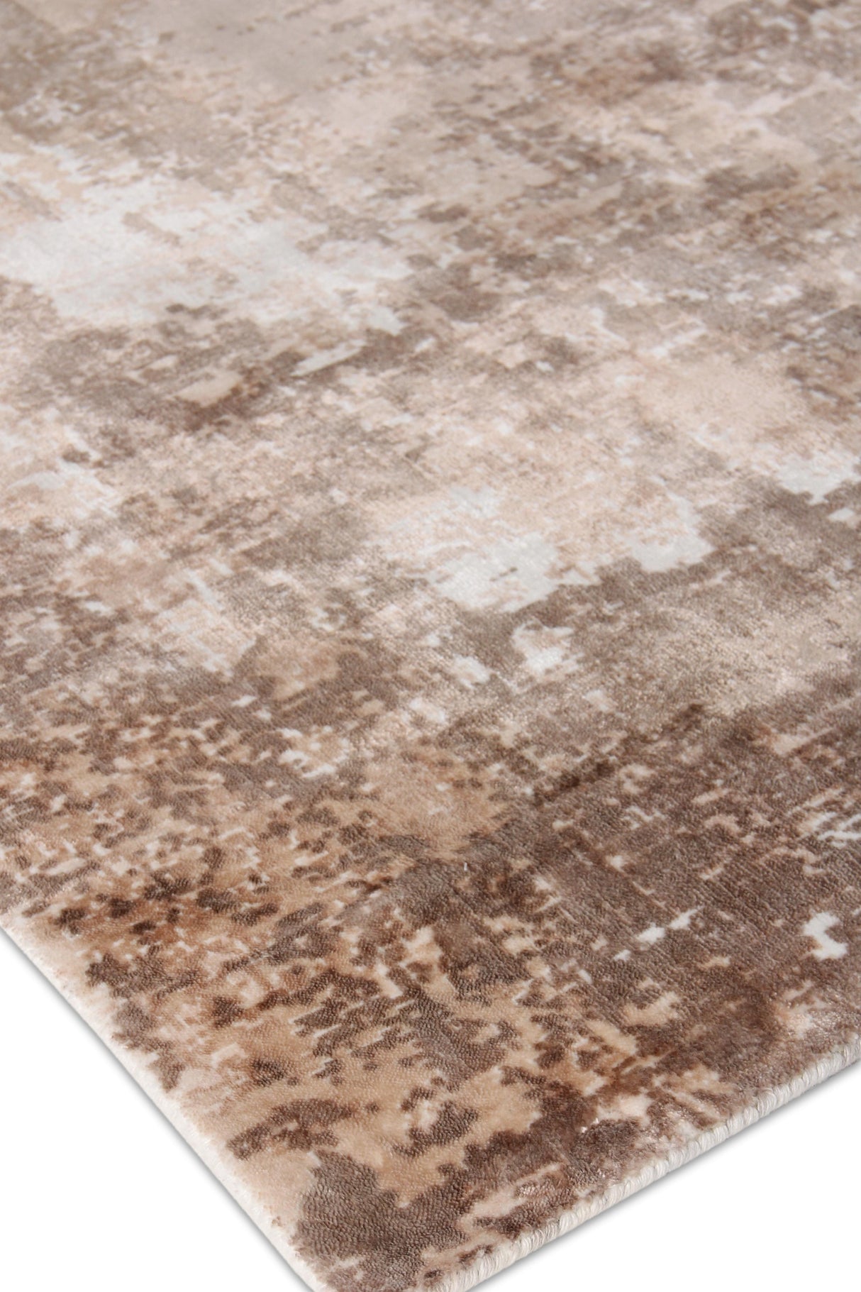 Exquisite Rugs Koda Hand Loomed Bamboo Silk in 3378 Beige/Ivory 9' x 12' Area Rug