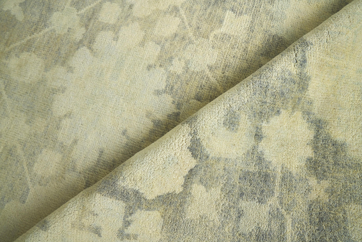 Exquisite Rugs Antique Weave Oushak Hand Knotted New Zealand Wool in 3381 Olive/Multi 10' x 14' Area Rug