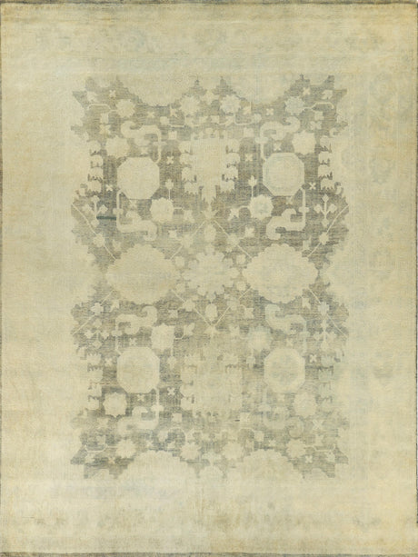 Exquisite Rugs Antique Weave Oushak Hand Knotted New Zealand Wool in 3381 Olive/Multi 6' x 9' Area Rug