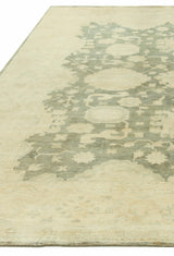 Exquisite Rugs Antique Weave Oushak Hand Knotted New Zealand Wool in 3381 Olive/Multi 6' x 9' Area Rug