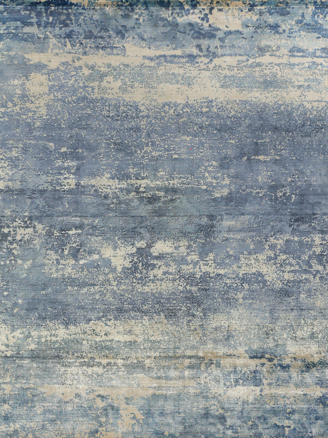 Exquisite Rugs Koda Hand Loomed Bamboo Silk in 3393 Light Blue 10' x 14' Area Rug
