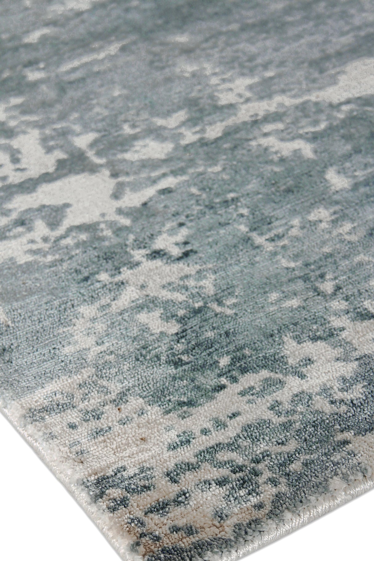 Exquisite Rugs Koda Hand Loomed Bamboo Silk in 3393 Light Blue 10' x 14' Area Rug