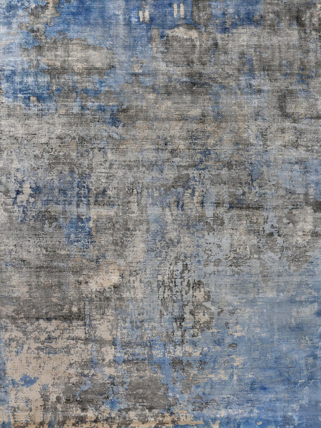 Exquisite Rugs Koda Hand Loomed Bamboo Silk in 3394 Blue/Gray 12' x 15' Area Rug