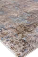 Exquisite Rugs Koda Hand Loomed Bamboo Silk in 3394 Blue/Gray 12' x 15' Area Rug