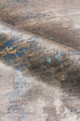 Exquisite Rugs Koda Hand Loomed Bamboo Silk in 3394 Blue/Gray 12' x 15' Area Rug