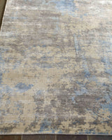 Exquisite Rugs Koda Hand Loomed Bamboo Silk in 3394 Blue/Gray 12' x 15' Area Rug