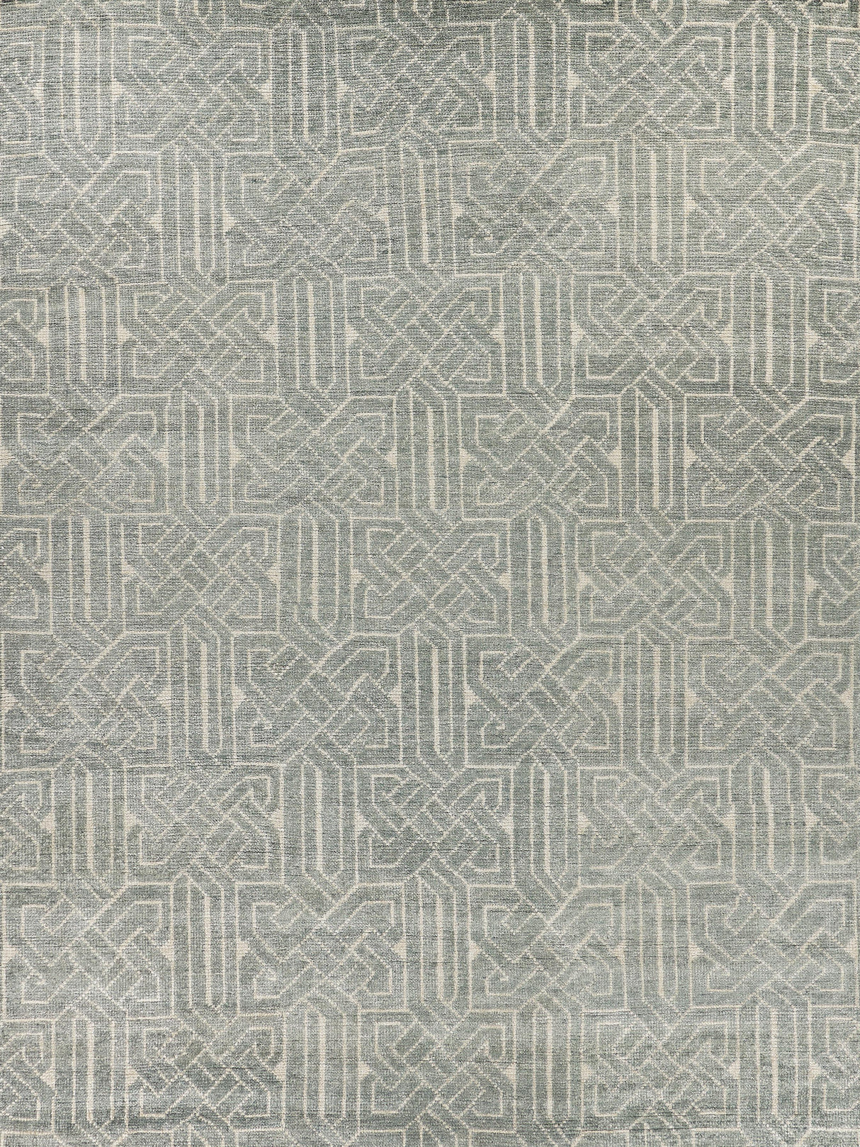 Exquisite Rugs Prague Hand Knotted New Zealand Wool in 3399 Aqua 12' x 15' Area Rug
