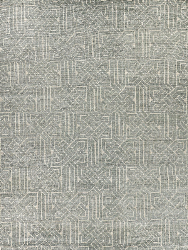 Exquisite Rugs Prague Hand Knotted New Zealand Wool in 3399 Aqua 12' x 15' Area Rug
