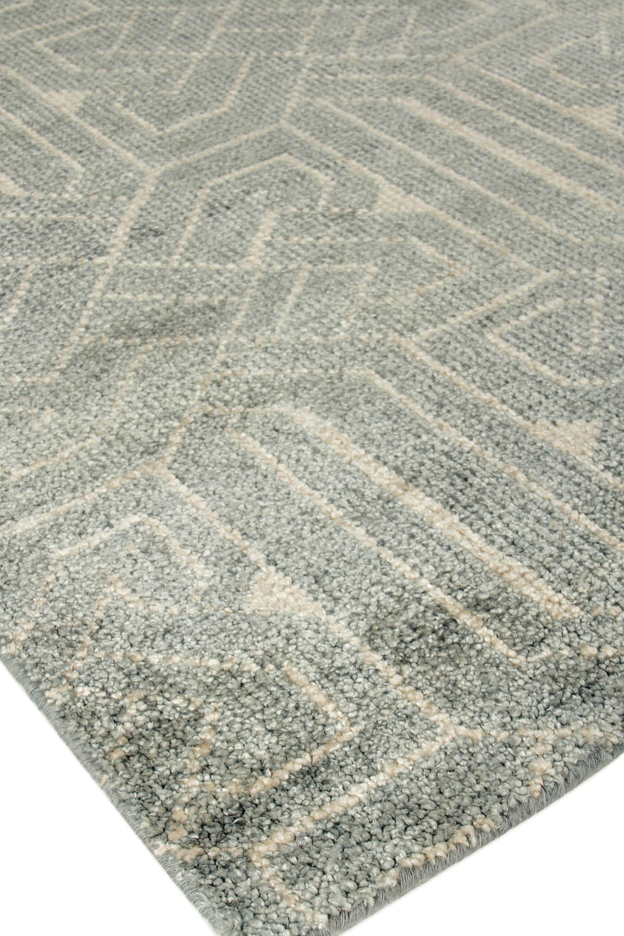 Exquisite Rugs Prague Hand Knotted New Zealand Wool in 3399 Aqua 12' x 15' Area Rug