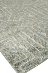 Exquisite Rugs Prague Hand Knotted New Zealand Wool in 3399 Aqua 12' x 15' Area Rug
