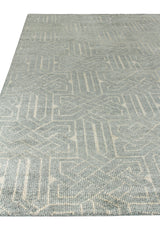 Exquisite Rugs Prague Hand Knotted New Zealand Wool in 3399 Aqua 12' x 15' Area Rug