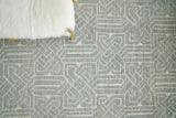 Exquisite Rugs Prague Hand Knotted New Zealand Wool in 3399 Aqua 12' x 15' Area Rug
